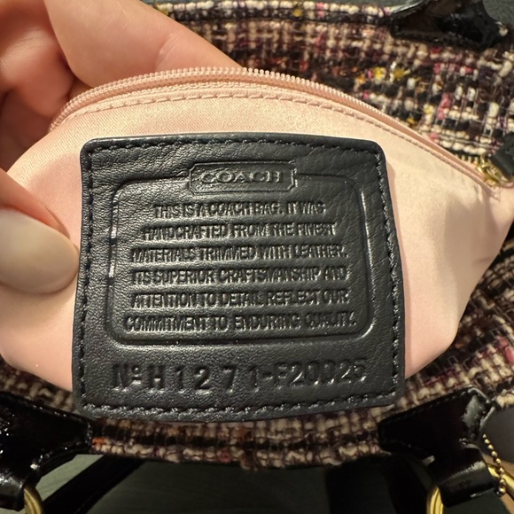 Coach Tweed Tote with Black Accents - Picture 10 of 12